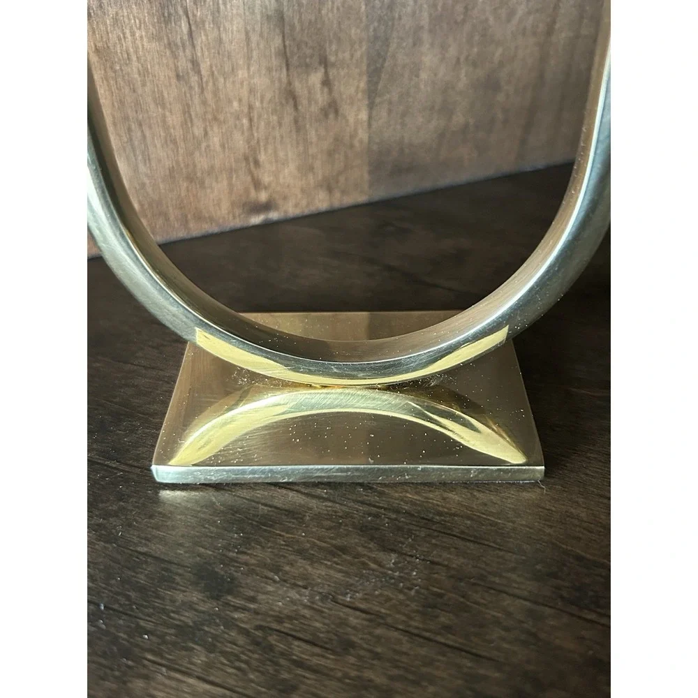 Bungalow DK Candle Holder MetroStanding Ellipse‎ Gold Brass Modern Contemporary